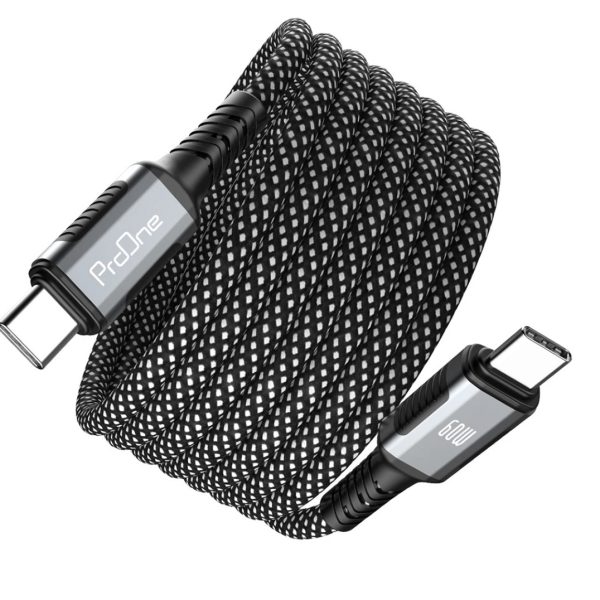 کابل تبدیل فست شارژ ProOne PCC104 Type-C to Type-C 60W 1m