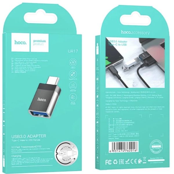 مبدل OTG هوکو Hoco UA17 Type-C male to USB female