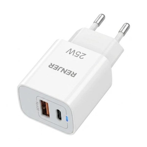 شارژر سوپرفست 22.5 وات رنجر RJ-A30 | شارژر دیواری فست شارژ PD و QC3.0RENJER